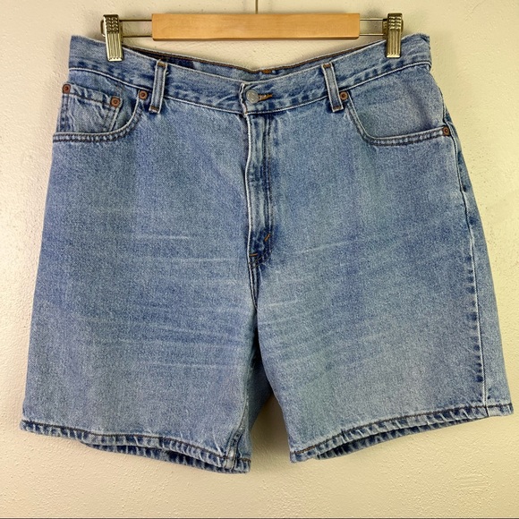 Levi’s Light Wash Vintage Denim Dad Shorts Size 14 100% Cotton High Rise Fit - Picture 2 of 16